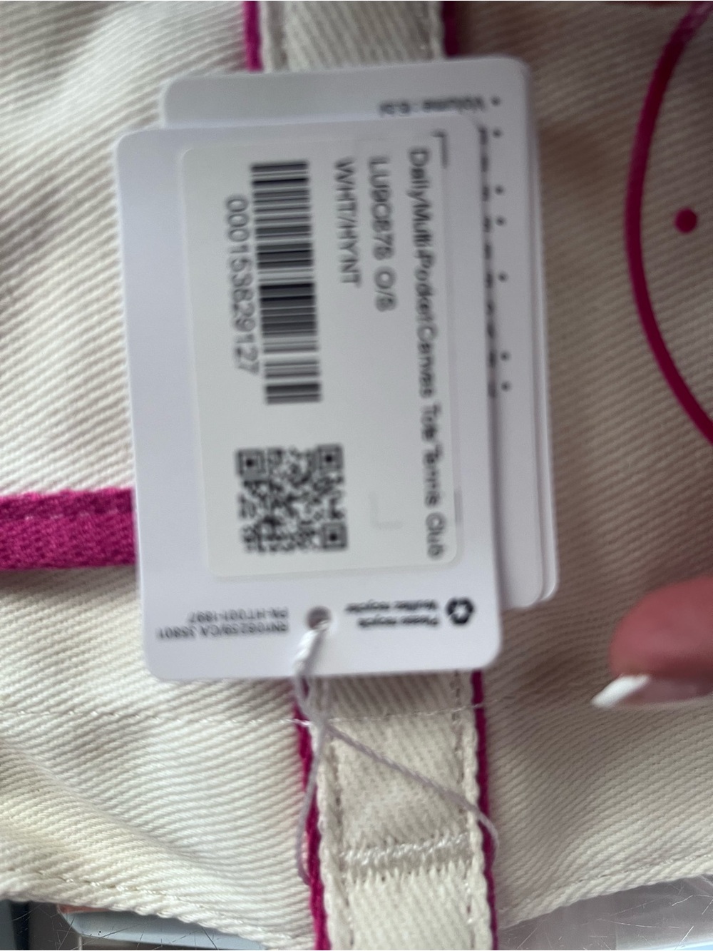 lululemon athletica Women’s white pink daily multi pocket  Everyday Carry tote - Picture 3 of 4